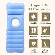1 pieza Colchoneta de aire inflable, cama flotante para mujeres embarazadas, esterilla de yoga para playa/piscina exterior, de verano