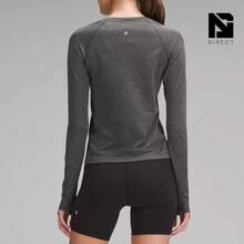 Swiftly Tech Long-Sleeve Shirt 2.0 Waist Length - Spandex Stripe Black/White - 查看 3