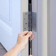 1pc Spring Center Punch, Hammerless, Double Headed Nail Installer, Spring Loaded, Loaded High Carbon Steel Nail Punch, Narrow Space, Door Hinge Pin Remover, Woodworking Tools - Silver - View 3