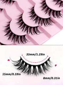 Sibeuna 7 Pairs Cosplay Anime False Eyelashes, Lightweight & Flowy, Cartoon Style, Create Dramatic & Dewy Makeup Look - Spiky Manga Lashes - View 3