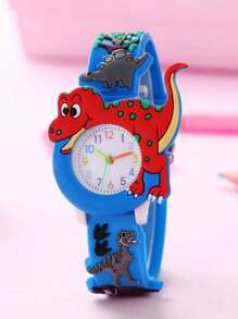 1pc Children's Dinosaur Quartz Watch, Suitable For Daily Use Or Holiday Gift
