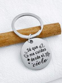 Edelstahl inspirierender Schlüsselanhänger mit spanischem Zitat als tröstende Gedenkgabe für Trauer, Metall-Erinnerungsschlüsselring, Eisen-Gedenkgeschenk als Auto-Accessoire, Taschenbaumler, Rucksack-Anhänger für Schule, süßer Gothic Y2K Taschenbaumler, Schlüsselband mit ID-Halter, Auto-Accessoire, Taschenbaumler, Weihnachtsgeschenke für Mutter, Vater, Abschluss und Lehrer - Verschiedenfarbig - Übersicht 3