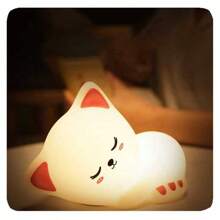 Creative Silicone Cute Design USB Rechargeable Soft Silicone Night Light, Silicone LED Light, Babd Animal Cat Silicone Light