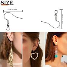 140pcs Hypoallergenic Earring Hooks With Ball And Coil, Fish Hooks In 7 Colors, 18mm Earring Parts For DIY Jewelry Making With Earring Backs, No Power Supply Needed. - Multicolor - View 3