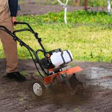 Tiller Cultivator, Garden Cultivator, Tiller With 4 Steel Adjustable Front Tines For Lawn, Garden And Field Cultivation - 43CC 2-stroke - View 9
