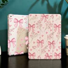 淡粉色蝴蝶结和花心 - 印花 IPad 保护套皮革 + TPU 材质平板电脑保护套，柔软防摔保护，超薄/智能支架/自动唤醒，兼容 iPad 第 10 代/iPad Air(M2)/Pad Pro(M4)/Air4/5/6/Pro10.5/2022/2021/2024/12.9/Mini7/2019/Air 11(2025)/11th/Air 13(2025) - 無色 - 查看 6