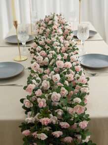 Dây hoa lụa nhân tạo dài 245cm dùng trang trí Giáng sinh, thích hợp cho trang trí nội thất nhà cửa mùa xuân/hè, trang trí giữa bàn, trang trí phòng ngủ, bọc lan can, rèm cửa, trang trí phòng ăn, trang trí đám cưới, trang trí nhà cửa làm quà tặng năm mới - Nhiều màu - Xem 5