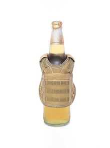 Adjustable Beer Vest Cooler - 900D Nylon Mini Molle Drink Holder With Strap For 12oz/16oz Cans And Bottles, Great For Outdoor Parties Beer Accessories