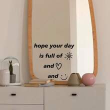 1pc PVC"TE QUIERO SANA BELLA YA ERES"Pep-Talk Art Lettering Mirror Stickers, Waterproof, Removable Decals For Bedroom, Cloakroom & Bathroom Wall Decor & Home Aesthetics Gifts Birthday Graduation Room Decor Home Decor Bathroom Decor Bedroom Decor Room Decoration Stuff Living Room Decor House Decor Home Decor Living Room Wall Art Wall Paper