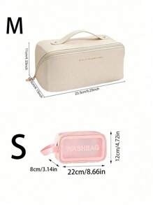 1pc Women's Fashionable High Capacity Cosmetic Bag Portable Travel Handbag Storage Organizer Summer Travel, Vacation Home Bathroom Decor Holiday