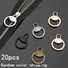 2/10/20PCS 拉链头更换件，无需工具，可拆卸和可重复使用的拉链头，适用于包袋、外套、夹克、行李箱 - 金属替换配件，易于使用，送给她的小礼物时尚拉链吊坠，适用于外套、羽绒服、背包、鞋子 - 轻松安装拉链支架
