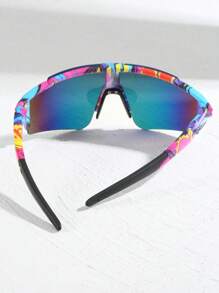 1 pereche ochelari de ciclism camuflaj Y2K, ochelari sport eleganți cu graffiti, potriviți pentru ciclism, alergare, drumeții și activități în aer liber, ținute casual confortabile, ochelari de ciclism în aer liber pentru vacanță de vară la plajă, în aer liber, călătorii, accesorii de toamnă, ochelari de protecție