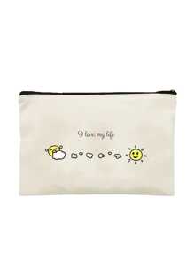 1 chiếc ví đựng tiền xu tùy chỉnh cho nữ, túi đựng đồ trang điểm, túi đựng đồ trang sức, túi đựng, ví cầm tay, đa chức năng, kẻ caro, dễ thương, chữ cái, cụm từ, in tên, nhẹ, quà tặng, độc đáo, tự làm, ngày nhà giáo, halloween - Màu be - Xem 5