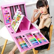 42pcs/86pcs/208pcs Art Supply Set, Children/Teen Boys/Girls Painting Art Supplies, Gift Box Includes Oil Pastels, Crayons, Colored Pencils, Watercolor Cakes,Back To School,School Supplies