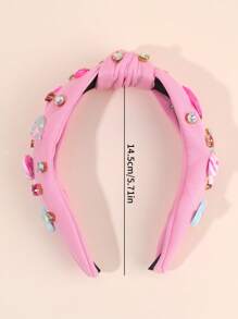 1 件圣帕特里克节 Oxalis Corniculata L 发带，织物水钻头带，时尚发饰，适合幼儿派对礼物 - 發箍 - 查看 9