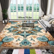 Crystal Velvet 700g/Sqm Dotted Bottom 5mm Thick Area Rug, Bohemian Style Solid Color Carpet, Soft Anti-Slip Washable Rug, Suitable For Indoor & Outdoor, Living Room, Bedroom, Kitchen, Office, Home Decor Back To School