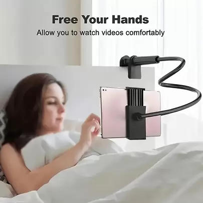 1 Giá đỡ điện thoại máy tính bảng xoay 360 độ nâng cấp 70cm, đế xoắn ốc, giá đỡ điện thoại máy tính bảng đầu giường, thích hợp cho giường, du thuyền, Kindle, iPad, điện thoại thông minh
