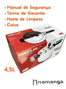 Panela De Pressão Rosa 4,5 Litros FortLar - Rosa chiclete - Visão 3