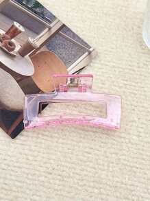 1/6/12pcs, Transparent Rectangular Hair Claw In 12 Candy Colors, Perfect For Daily Wear, Casual Parties, Work Commute, Vacation, Cleaning, Makeup, Clothing And Accessories Matching, Hair Claw Jewelry Clip