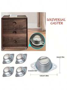 1pc Nylon Caster Wheel, Ball Transfer Swivel Wheel - As Shown - View 1