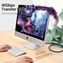 VENTION Cat8 SFTP 跳线 RJ45 端口 40Gbps 高速，2000MHz 传输带宽，兼容台式电脑、笔记本电脑、网络机顶盒、路由器