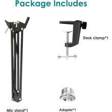 HyperX QuadCast Boom Arm Mic Stand - Boom Mic Arm Desktop Microphone Arm For Blue Y, Snowball, Razer Mic, FIFINE, SM7B And Most Microphone By YOUSHARES - Black Arm - View 6