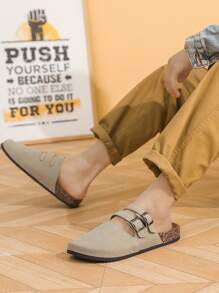 2025 New Breathable Men's Sandals, Outdoor Comfortable Men's Shoes, Thick-Sole Anti-Slip Men's Slippers, Spring/Summer Wear-Resistant Men's Slippers, Versatile Fashion Clogs, New Beach Walk Shoes, Couple Style Men And Women Sandals - Khaki - View 10