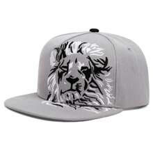 1pc Fashionable Lion Embroidery Unisex Adjustable Baseball Cap, Casual Hip Hop Snapback Hat For Outdoor, Beach, Party, Suitable For Spring, Summer, Autumn And Winter - Lion - View 3