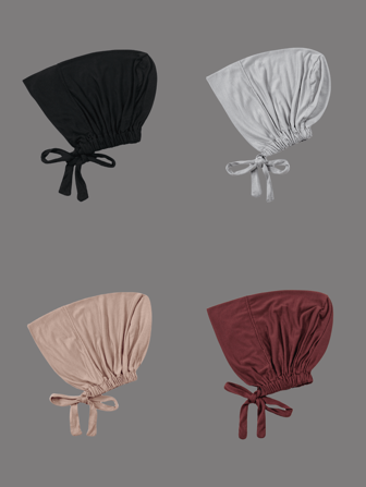 1pc Of High Elasticity Turban Cap Cap Women's Moon Hat Elastic Elastic Tie Bottoming Cap Adjustable