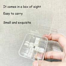 8/16/24 Mini Glass Bottle Set, Separate Bottle Of Essence 1.5ml Capacity Travel Package For Travel Essential Oil Bottle Makeup Remover Bottle Separate Bottle Home Bathroom Decor