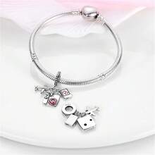 925 Sterling Silver Colorful Hot Air Balloon Charm Travel Airplane Camera Charm Cute Turkish Hot Air Balloon Charm Suitable For Women Bracelets Bangles DIY Jewelry Making And Daily Outfit Matching Jewelry Decoration - Multicolor - View 3