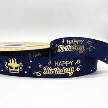 1pc 5yards 20mm Happy-Birthday Ribbon Printing Polyester Ribbon For Handmade Design Birthday Decoration Gift Packing - Pick Colors - View 12