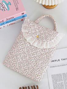 1 pieza Bolsa para Tableta con patrón floral rosa de 11 pulgadas, Bolsa de ordenador colorida y linda, Funda protectora, Bolsa pequeña para documentos, Funda para portátil, Bolsa de transporte para computadora portátil de 11 pulgadas, Cubierta portátil para tableta compatible con iPad Air 4, Pro 11, Mini 5, iPad y compatible con Samsung a prueba de golpes de 9 a 11 pulgadas