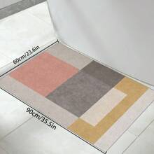 [Crystal Velvet 700g/Sq.M, Retro Printed Bottom, Thickness 5mm] 1pc Living Room Carpet, Bohemian Style Carpet, Solid Color Carpet, Soft Anti-Slip Machine Washable Carpet, Suitable For Indoor & Outdoor Living Room, Bedroom, Kitchen, Office, Home Decor Carpet, Traditional Office Chair Carpet Back To School