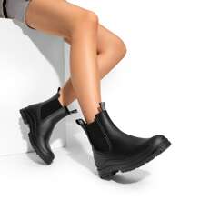 Women Wellington Boots, Mucker & Yard Wellies, Garden And Hiking Waterproof Rain Boots, Comfortable Chelse Boots - Black - View 2