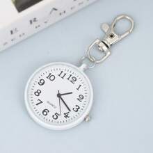 New Arrival Large Dial Quartz Hanging Wall Clock, Macaron Color, Children's Pocket Watch, Minimalist Numeric Keychain Nurse Watch