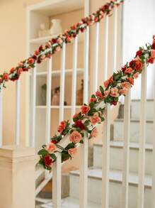 Dây hoa lụa nhân tạo dài 245cm dùng trang trí Giáng sinh, thích hợp cho trang trí nội thất nhà cửa mùa xuân/hè, trang trí giữa bàn, trang trí phòng ngủ, bọc lan can, rèm cửa, trang trí phòng ăn, trang trí đám cưới, trang trí nhà cửa làm quà tặng năm mới - Nhiều màu - Xem 10