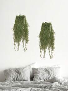 2/4 件 27.2 英寸人造空气草悬挂藤蔓，现代家居装饰，乔迁礼物，婚礼，节日派对，花园装饰