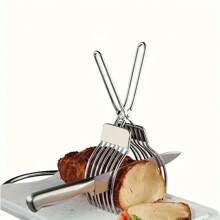 Stainless Steel Roast Beef Slicer With Built-In Clip Function - Perfect For Ham, Bread And Grill - Manual Kitchen Gadget