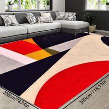 [Plush Velvet 700g/㎡ Latex Backing 5mm Thick] 1pc Bohemian Style Area Rug, Solid Color Carpet, Soft Non-Slip Washable For Living Room Bedroom Kitchen Office, Indoor Outdoor Home Decor Farmhouse Rug, Play Mat Back To School