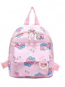 Sanrio 1 pieza de mochila kawaii de Sanrio con figura de anime y dibujos animados, bolsa de almacenamiento para viajes al aire libre, bolso de hombro lindo, mochila escolar con diseño de Canela (Cinnamon Roll)