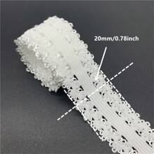2yards/Lot 20mm Lace Elastic Ribbon Fold Over Spandex Elastic Band For Sewing Lace Trim Waist Band Garment Accessory