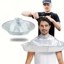 1 pièce Cape de coiffure taille adulte moyenne, tridimensionnelle, respirante et imperméable, Châle de coupe de cheveux de coiffeur