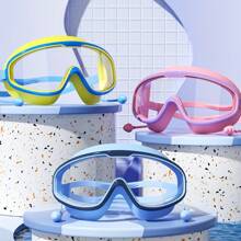 1pc Large Frame Waterproof Swimming Goggles, Anti-Fog Swimming Goggles, Suitable For Swimming Training