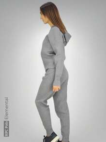 HPC POLO Elegant Lightweight Knitted Blouse And Pants Set Beautiful 2 Piece Fabric