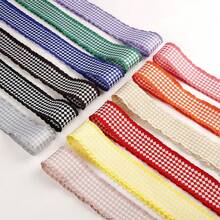 Ruffled Plaid Ribbon, DIY Handmade Bow Hair Accessories, Flower Gift Clothing Bow Tie Hat Material, Paper Bag - Multicolor - View 3