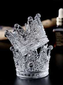 1pc Glass Crown Makeup Sponge Storage Holder, Creative Household Makeup Tool Organizer - Multicolor - View 9