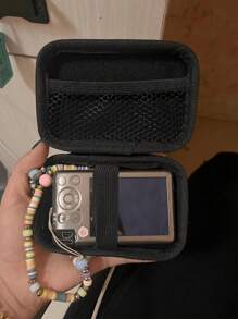 Portable CCD Camera Protective Case, Compact Design, Waterproof Material, Ideal For Outdoor Photography Enthusiasts And Travelerscharger Case,Office Must Haves Digital Bag Cable Camerabag Electronic Data Cable Organizer Storage Travel Essentials Travel Accessories Travel Must Haves - Black - View 6