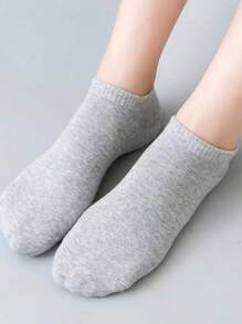 10/20/30 Pairs Unisex Casual Solid Color Breathable Versatile Ankle Socks - Multicolor - View 13