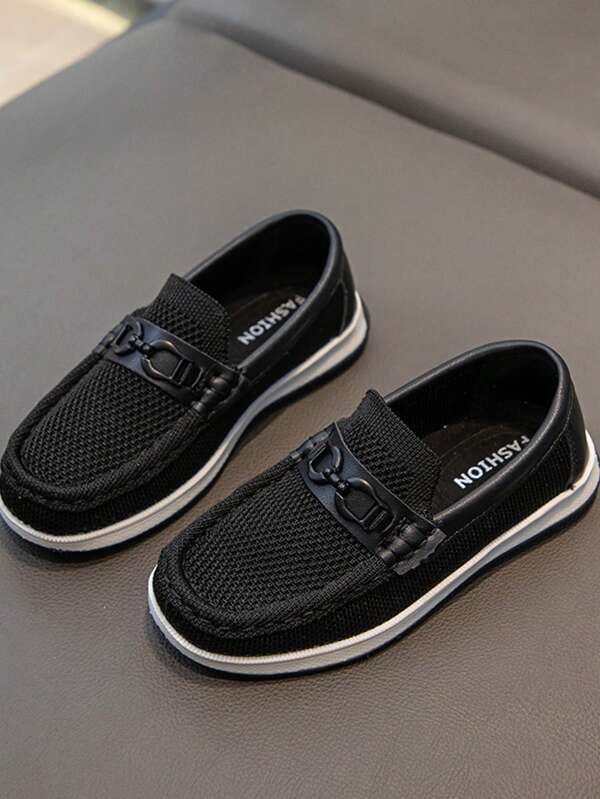 2025 New Style Children Loafers Casual Shoes, Unisex Breathable Slip-On Flat Knitted Shoes